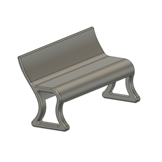 bench park rc model v2 seat railroad making 3d print model - Mito3D