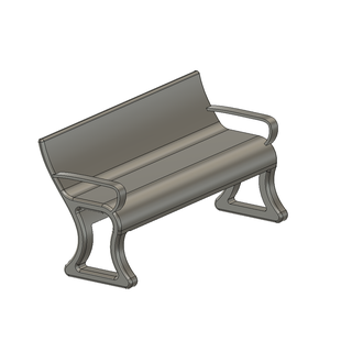 bench park rc modeling v3 seat railroad model making 3d print model - Mito3D