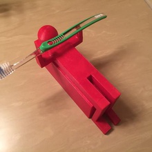 bench press toothbrush holder home bathroom 3d print model - Mito3D