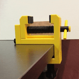 bench vice 3d 3dprinted 3dproject all3dprinted 3dmodeled fusion360 benchvise rework finishing project mechanical gear shaft moviment howitworks tool functionaltool concretize 3d print model - Mito3D
