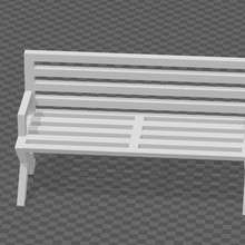 panchina legna scala h0 1 87 3d print model - Mito3D