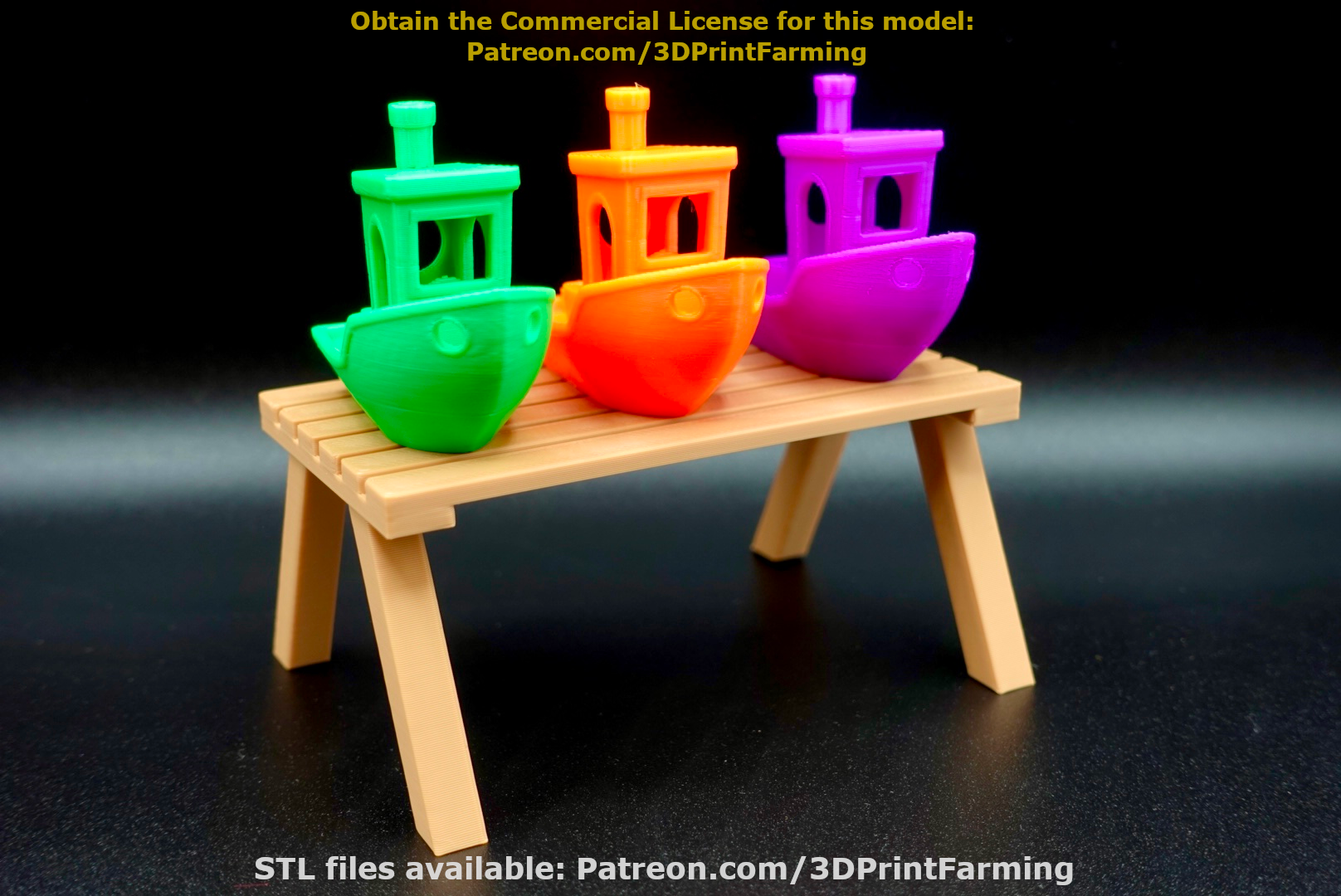tezgah Bank mini piknik masa markalar küçük 3D print model - Mito3D