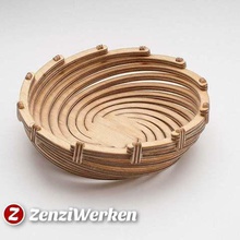 bend spiral bowl cnc laser home kitchen dining zenziwerken stepcraft plywood lasercut router 3d print model - Mito3D