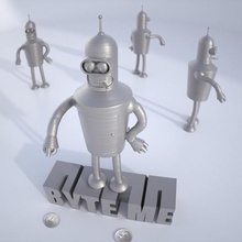 bender bending rodrguez art bitsfrombytes cool funny futurama future robot sculpture toy sculptures 3d print model - Mito3D