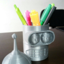 bender holder pot mate top decoration home pencil box futurama 3d print model - Mito3D