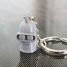 bender keychain key ring futurama drawings 3d print model - Mito3D