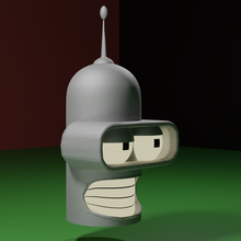 bender lamp art futurama twotreesrobot 3d print model - Mito3D