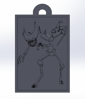 flessuoso inchiostro macchina demone portachiavi chiave catena accessorio chiavi terrore orrore decorazione Halloween storia oggetti scena storie gioco 3d print model - Mito3D