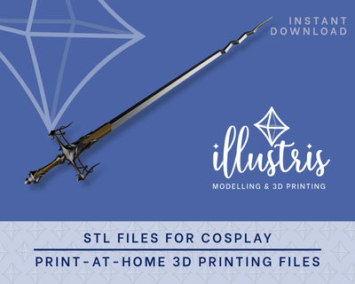 Benedicto espada stl archivos final fantasía xvi apuntalar ffxvi ff16 cosplay 3d print model - Mito3D