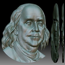 Benjamin Franklin soulagement cnc routeur 3d imprimante 3d print model - Mito3D