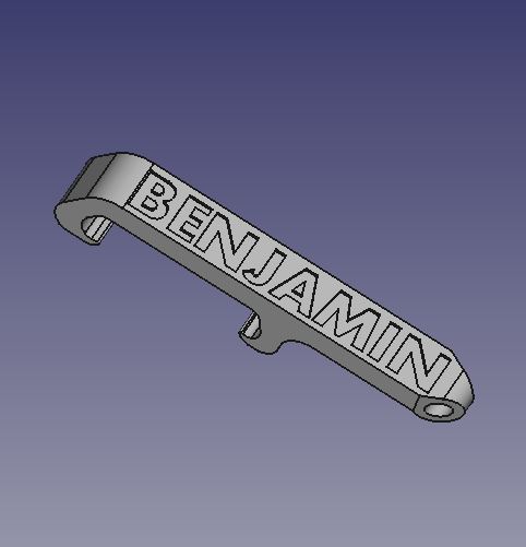 benjamin pocket bottle opener Home key ring first name 3D print model - Mito3D