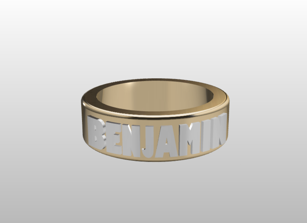 benjamin bague bijoux homme obj fichier messieurs libre 3D print model - Mito3D