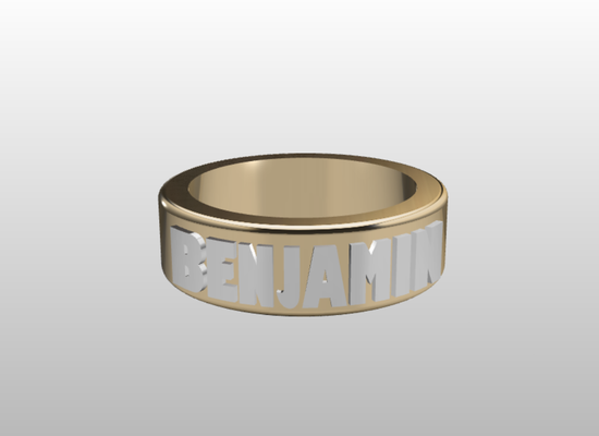 benjamin bague bijoux homme obj fichier messieurs libre 3d print model - Mito3D