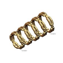 bent chain link motif band sizes 5to9 3d print model jewelry gold printable ring sterling silver luxury bling stacker stackable jewellery 3d print model - Mito3D