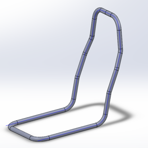 courbé tubulaire siège Cadre 3D print model - Mito3D