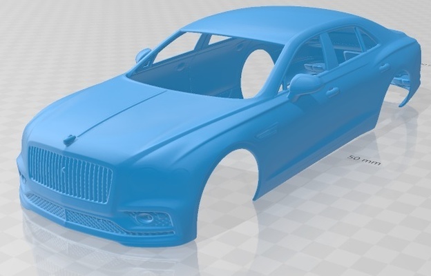 bentley volant éperon 2020 imprimable corps voiture fente scalextric tamiya rc miniz loisir micro moulé pression 3d print model - Mito3D