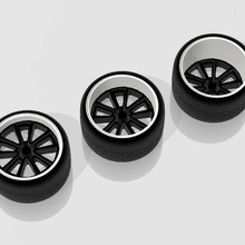 bentley inspired wheels 1 24 & 25 scale car modelling 1:24 1:25 classic 3d print model - Mito3D