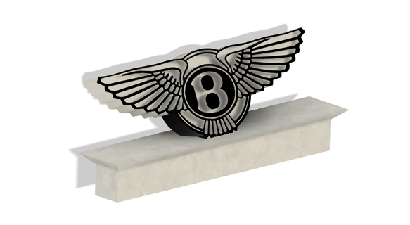bentley logo feature car racing room 3d print model - Mito3D