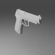 Beretta arma fogo pobre 3d print model - Mito3D