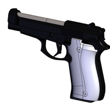 Beretta 84f araç tüfek 9mm silah tabanca saldırı 3d print model - Mito3D