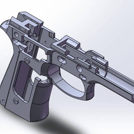 beretta 92 pistola telaio attrezzo 92fs beretta92fs kit diapositiva presa m9 3D print model - Mito3D