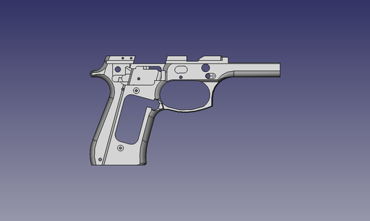 Beretta 92fs m9 Cadre pistolet 3d print model - Mito3D