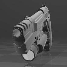 beretta brigadier tactical extended gun pistol firearm semi-automatic italy usa sidearm 3d print model - Mito3D