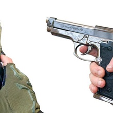 Beretta m9 arma fogo brinquedo armas jogos revólver glock17 ak m4 Thompson Grenade lançador mão 3d print model - Mito3D