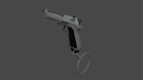 Beretta m9 anahtar yüzük tabanca anahtarlık 3d print model - Mito3D