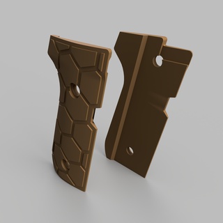 beretta m9a1 handle pads airsoft accesories 3d print model - Mito3D