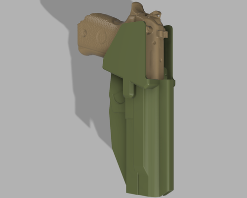 beretta m9a3 m9 92fs compression owb devoir moule kydex étui pistolet réduire gigue 3d print model - Mito3D