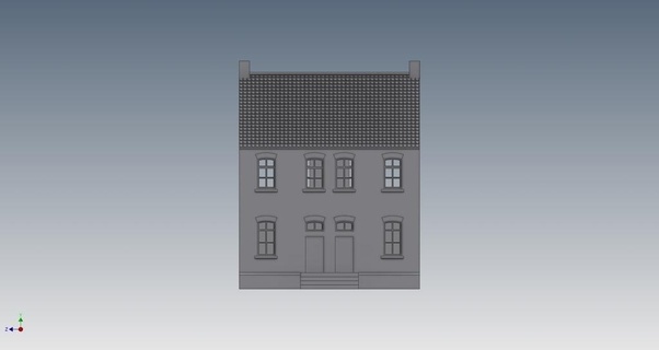 maison mineurs alsdorf Exploitation minière charbon échappement ventilateur Frankenstein Allemagne exploitation bâtiments structures architecture 3d print model - Mito3D