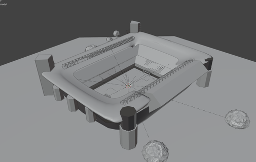 Bernabeu stadyum gerçek Madrid Futbol 3d blender ölçek 3d print model - Mito3D