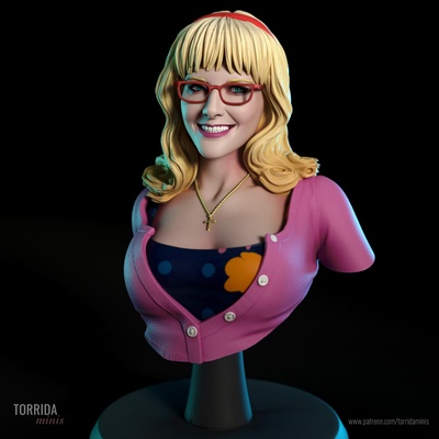 bernadette fallimento teoria big bang gratuito wolowitz howard grande scoppio melissa rauch fidanzata bruciando ragazza copertina 3d print model - Mito3D