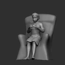 enfants art sculpture femelle amusement 3d print model - Mito3D