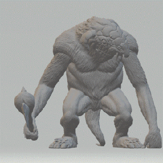 furioso troll manga miura Kentarò nero spadaccino statua azione figura creatura schifoso 3d print model - Mito3D