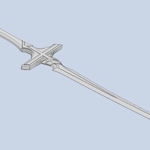 enloquecido glotonería codicia destino espada compañero manga 3d print model - Mito3D