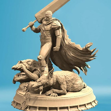 enloquecido tripas 3d modelo estatua stl impresión cnc tallado Arte espada negro hombre juegos juguetes armadura guerrero Caballero armas 3d print model - Mito3D