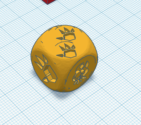 berserker dice king of tokyo game kot 3d print model - Mito3D