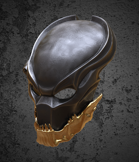 frenético depredador bio máscara separar mandíbula 3d print model - Mito3D