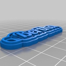 bertha Schmuck angepasst Schlüsselanhänger 3d print model - Mito3D