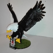 besiktas águila art de fútbol el turco eagle aves deco la estatuilla figura equipo 3d print model - Mito3D