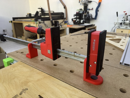 bessy clamp raise up mft 3 holder clamps festool woodwroking 3d print model - Mito3D