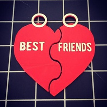 best friends bff during jewelry pendant love heart 3d print model - Mito3D