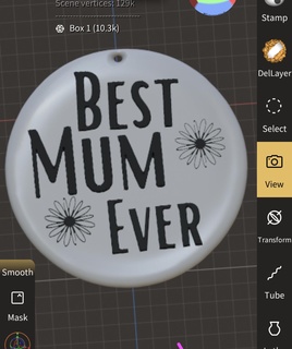 best mum ever key ring mothers day gift love keyring charm 2023 mother accessory cute gifts women flowers circle floral nature 3d print model - Mito3D