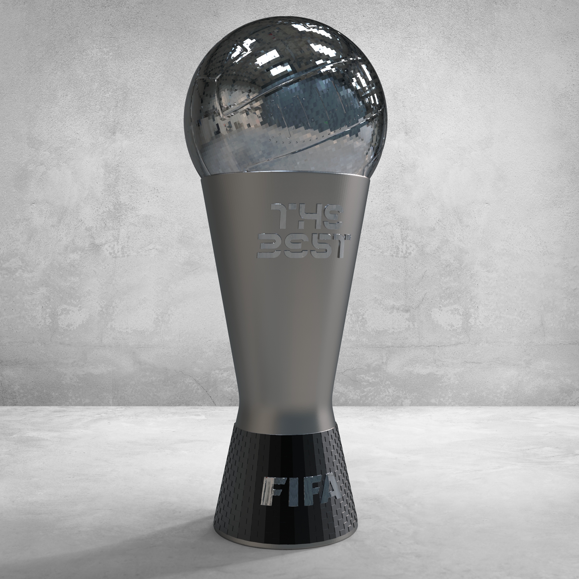 best trophy messi cup award 3D print model - Mito3D