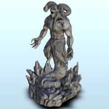 bestial demon horns - darkness chaos medieval age sigmar fantasy warhammer game dark figures beast zombie thumbnails figurine devil land games accessories tabletop 3d print model - Mito3D