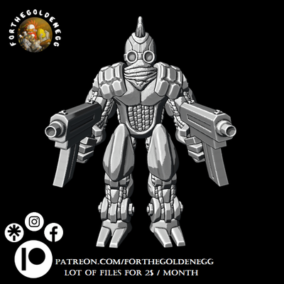 betabots ii bandido juego guerra juegos mesa miniatura miniaturas tabletop wargaming ciencia ficción 32mm robot robots punk resina hierro hombre figuritas estatua 3d print model - Mito3D