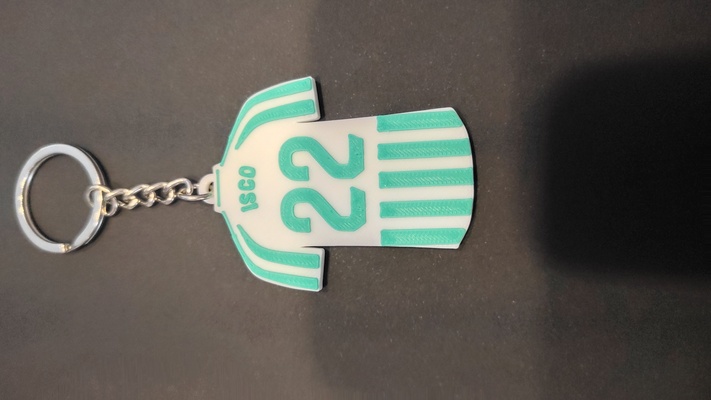 betis isco shirt key ring jewelry keychain t-shirt realbetis 3d print model - Mito3D