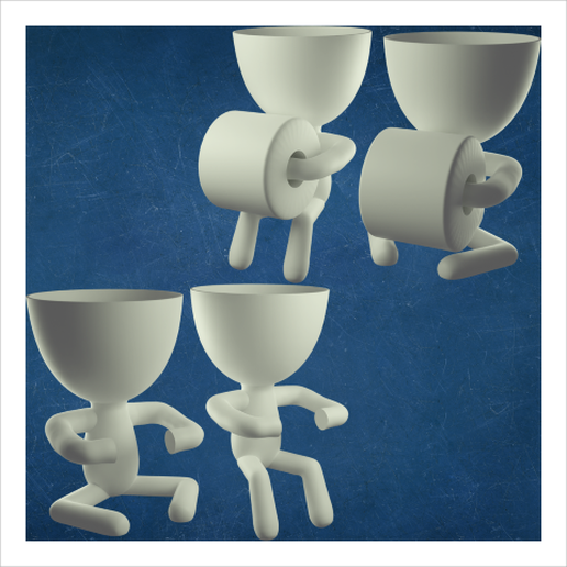 beto banheiro papel suporte vaso decoração flores casa Panela 3D print model - Mito3D